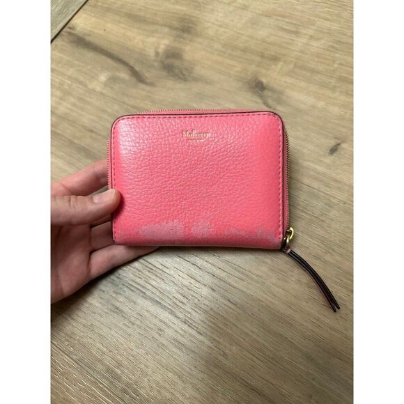 Mulberry Pink Leather Zip Up Wallet - Picture 1 of 5